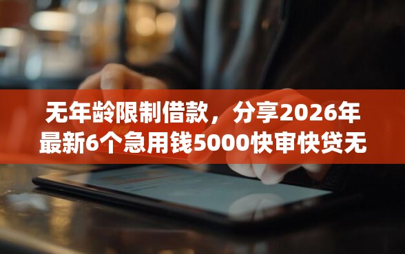 无年龄限制借款，分享2026年最新6个急用钱5000快审快贷无需征信app