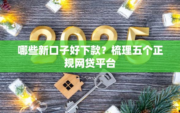 哪些新口子好下款？梳理五个正规网贷平台