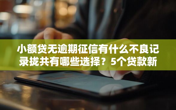 小额贷无逾期征信有什么不良记录拢共有哪些选择？5个贷款新口子不查征信2025详解