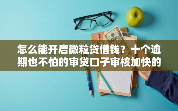 怎么能开启微粒贷借钱？十个逾期也不怕的审贷口子审核加快的软件