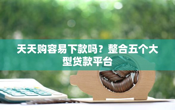 天天购容易下款吗？整合五个大型贷款平台