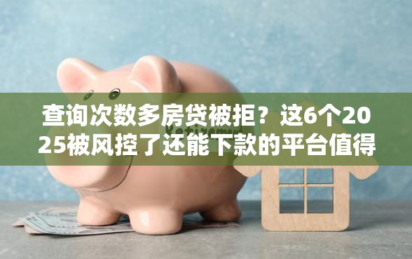 查询次数多房贷被拒？这6个2025被风控了还能下款的平台值得一试