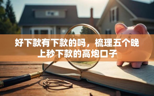好下款有下款的吗，梳理五个晚上秒下款的高炮口子