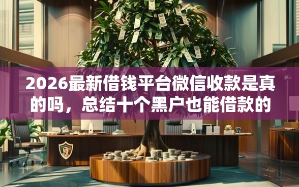 2026最新借钱平台微信收款是真的吗，总结十个黑户也能借款的软件！