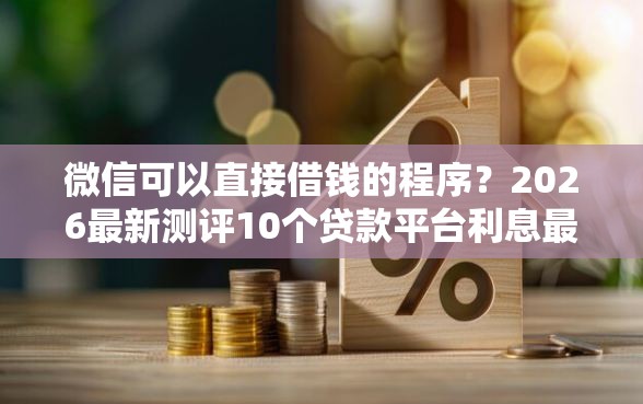 微信可以直接借钱的程序？2026最新测评10个贷款平台利息最低