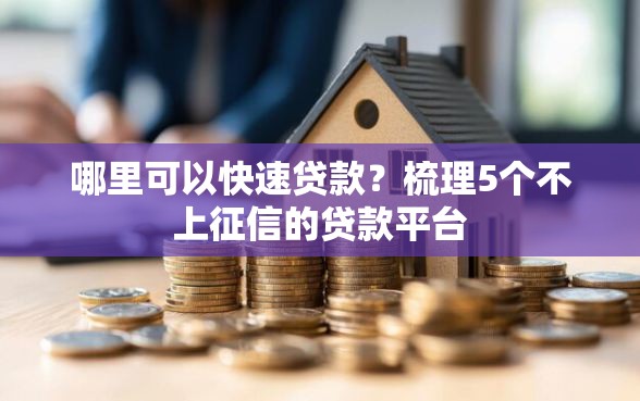 哪里可以快速贷款？梳理5个不上征信的贷款平台