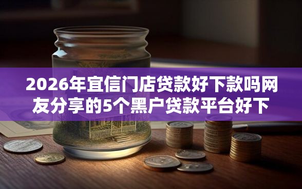 2026年宜信门店贷款好下款吗网友分享的5个黑户贷款平台好下款快我觉得不错！