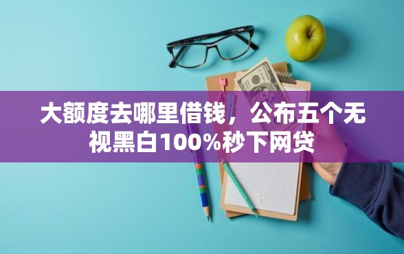 大额度去哪里借钱，公布五个无视黑白100%秒下网贷