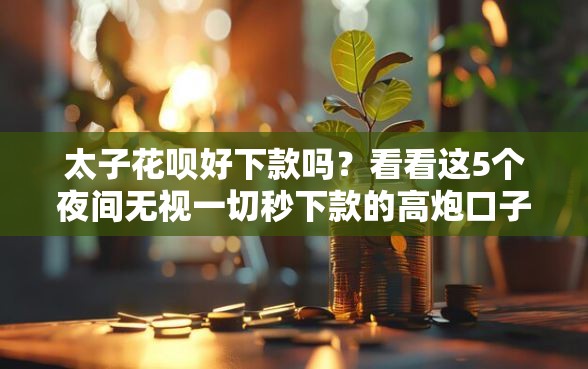 太子花呗好下款吗？看看这5个夜间无视一切秒下款的高炮口子