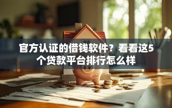 官方认证的借钱软件？看看这5个贷款平台排行怎么样