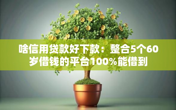 啥信用贷款好下款：整合5个60岁借钱的平台100%能借到