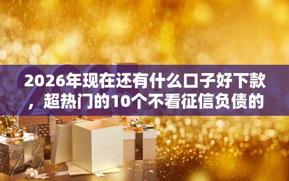 2026年现在还有什么口子好下款，超热门的10个不看征信负债的网贷百分百下款平台推荐