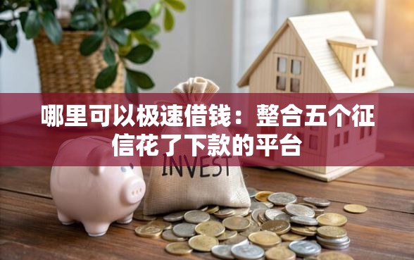 哪里可以极速借钱：整合五个征信花了下款的平台