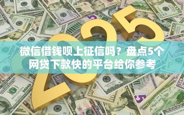 微信借钱呗上征信吗？盘点5个网贷下款快的平台给你参考