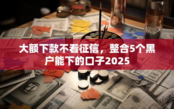大额下款不看征信，整合5个黑户能下的口子2025
