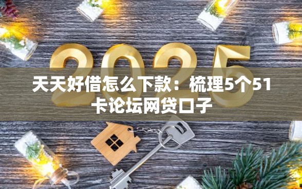 天天好借怎么下款：梳理5个51卡论坛网贷口子