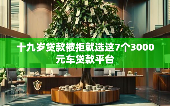 十九岁贷款被拒就选这7个3000元车贷款平台