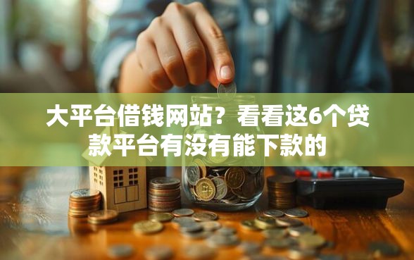 大平台借钱网站？看看这6个贷款平台有没有能下款的