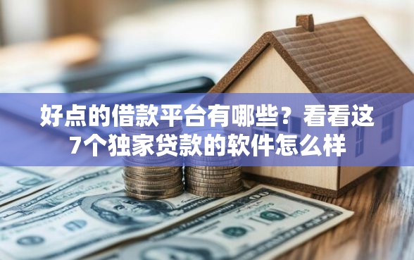 好点的借款平台有哪些？看看这7个独家贷款的软件怎么样