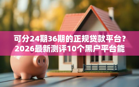 可分24期36期的正规贷款平台？2026最新测评10个黑户平台能借到钱啊急用
