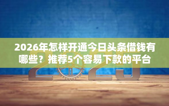 2026年怎样开通今日头条借钱有哪些？推荐5个容易下款的平台