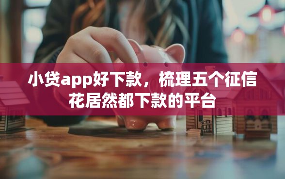 小贷app好下款，梳理五个征信花居然都下款的平台