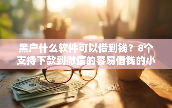 黑户什么软件可以借到钱？8个支持下款到微信的容易借钱的小额平台