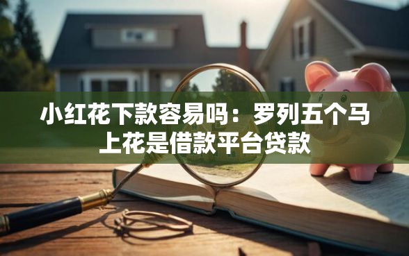小红花下款容易吗：罗列五个马上花是借款平台贷款