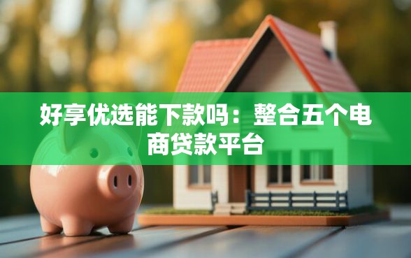 好享优选能下款吗：整合五个电商贷款平台
