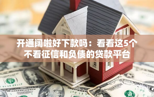 开通阔啦好下款吗：看看这5个不看征信和负债的贷款平台