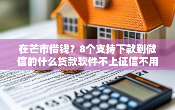 在芒市借钱？8个支持下款到微信的什么贷款软件不上征信不用还