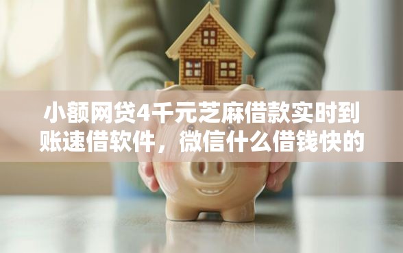 小额网贷4千元芝麻借款实时到账速借软件，微信什么借钱快的8个平台介绍