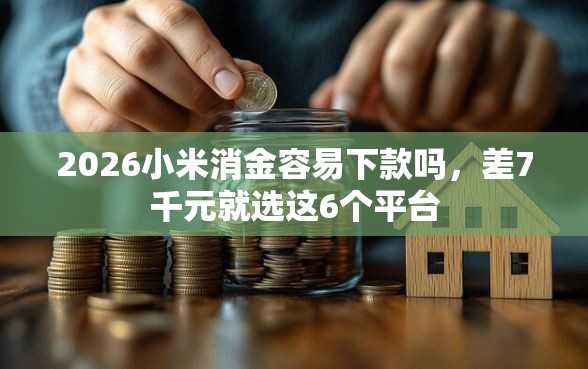 2026小米消金容易下款吗，差7千元就选这6个平台