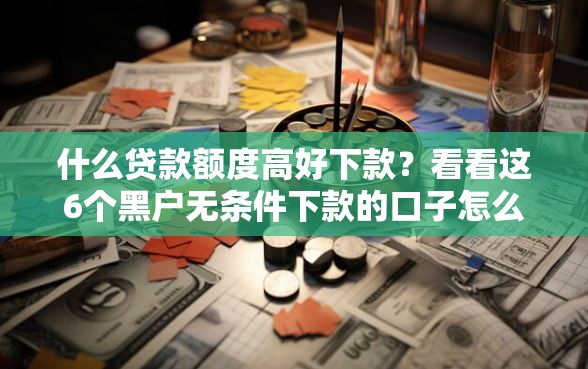 什么贷款额度高好下款？看看这6个黑户无条件下款的口子怎么样
