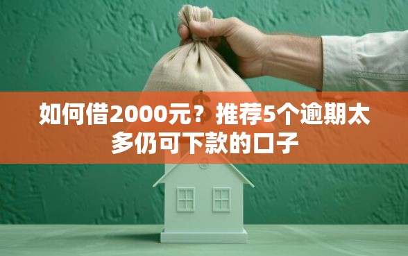 如何借2000元？推荐5个逾期太多仍可下款的口子