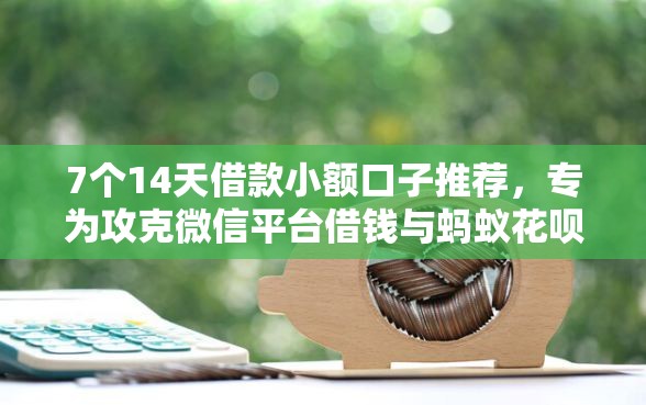 7个14天借款小额口子推荐,专为攻克微信平台借钱与蚂蚁花呗难题 7个14天借款小额口子推荐,专为攻克微信平台借钱与蚂蚁花呗难题