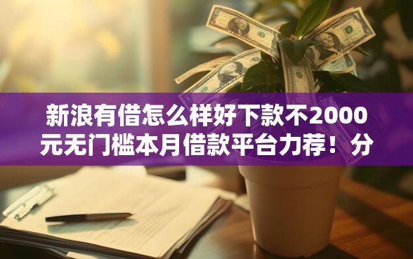 新浪有借怎么样好下款不2000元无门槛本月借款平台力荐！分享小额网贷口子2000元无门槛借款