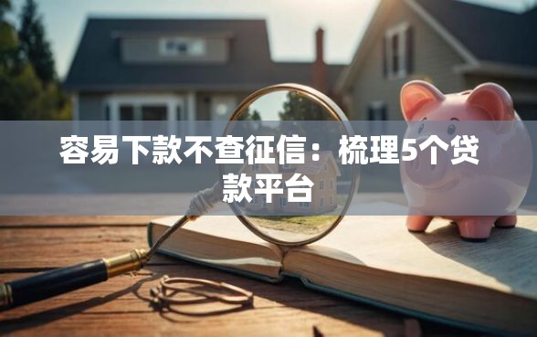 容易下款不查征信：梳理5个贷款平台