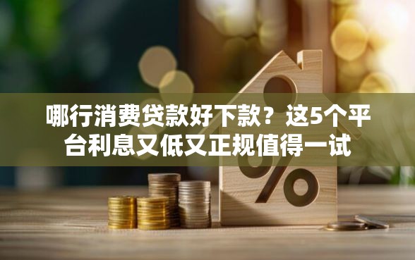 哪行消费贷款好下款？这5个平台利息又低又正规值得一试