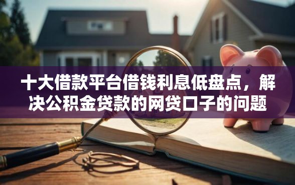 十大借款平台借钱利息低盘点，解决公积金贷款的网贷口子的问题