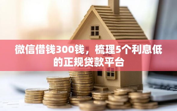 微信借钱300钱,梳理5个利息低的正规贷款平台 微信借钱300钱,梳理5个利息低的正规贷款平台
