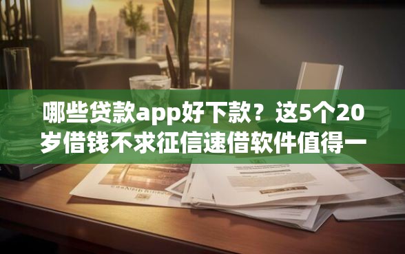 哪些贷款app好下款？这5个20岁借钱不求征信速借软件值得一试