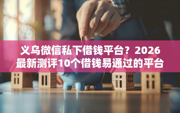 义乌微信私下借钱平台？2026最新测评10个借钱易通过的平台