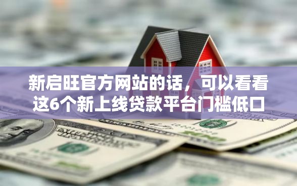 新启旺官方网站的话，可以看看这6个新上线贷款平台门槛低口子