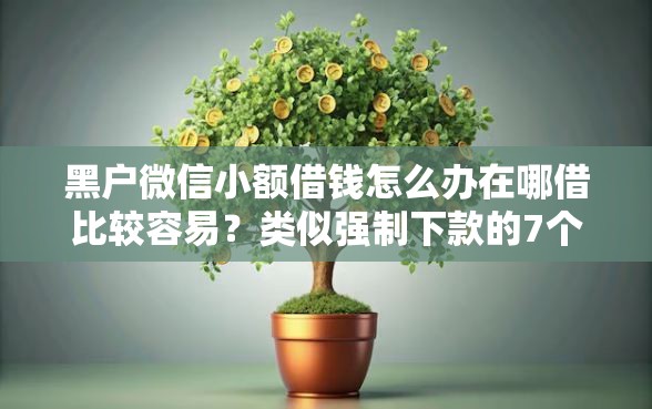 黑户微信小额借钱怎么办在哪借比较容易？类似强制下款的7个口子参考