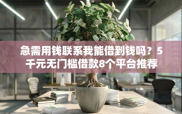 急需用钱联系我能借到钱吗？5千元无门槛借款8个平台推荐