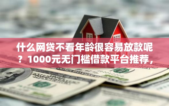 什么网贷不看年龄很容易放款呢？1000元无门槛借款平台推荐，6个网贷大口子轻松借口子盘点