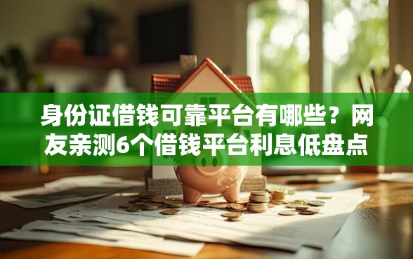 身份证借钱可靠平台有哪些？网友亲测6个借钱平台利息低盘点