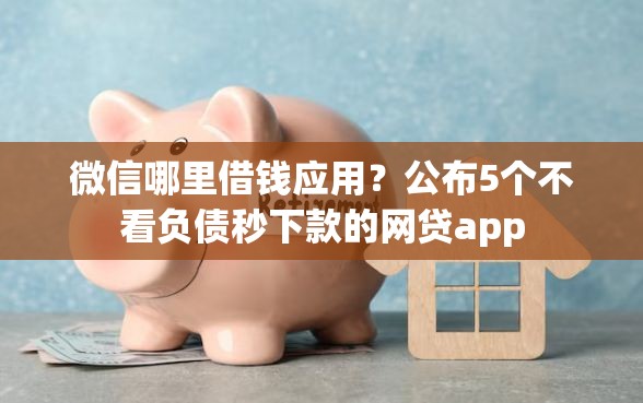 微信哪里借钱应用？公布5个不看负债秒下款的网贷app