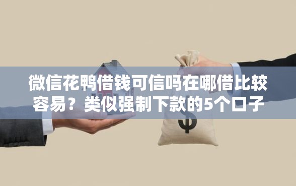 微信花鸭借钱可信吗在哪借比较容易？类似强制下款的5个口子参考